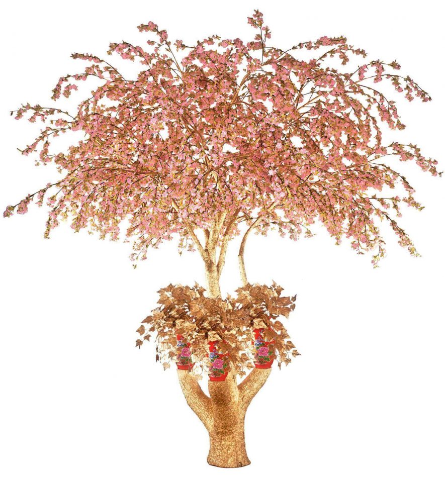 Golden cherry blossom tree for chinese new year