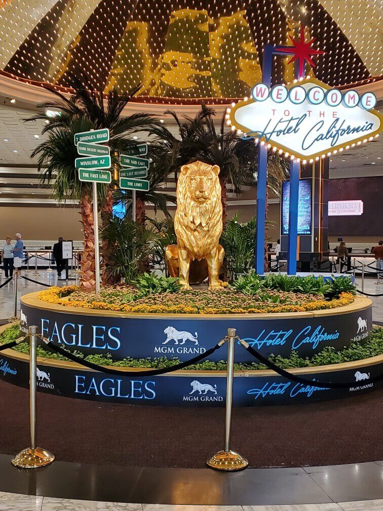 MGM Grand Las Vegas palm trees Eagles Hotel California