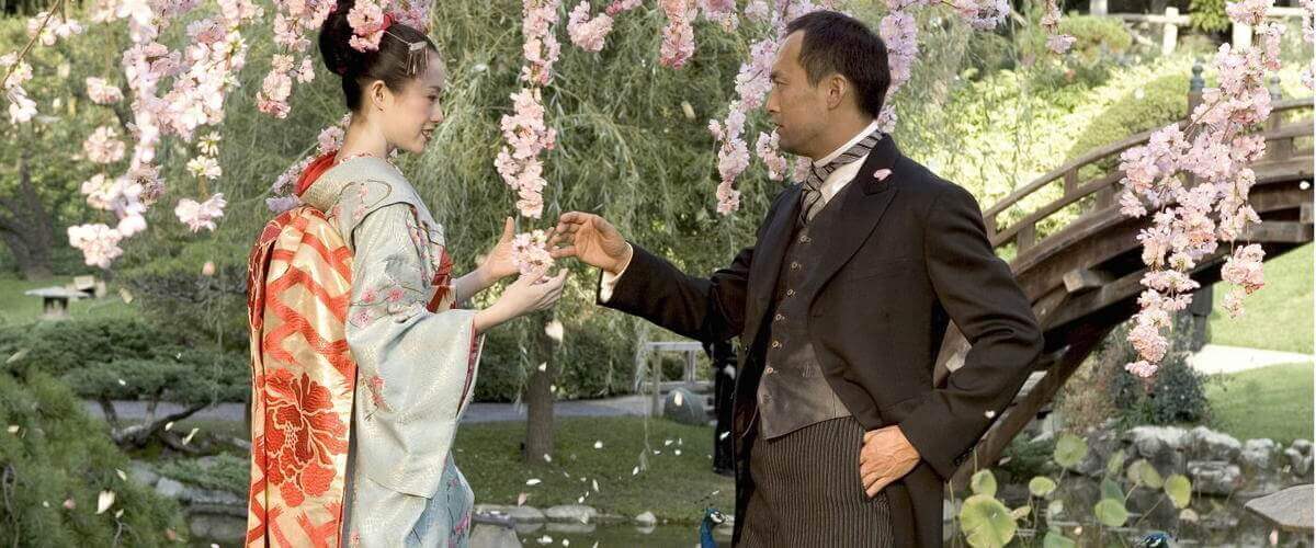 Cherry blossom tree during filming of Memoirs of a Geisha movie