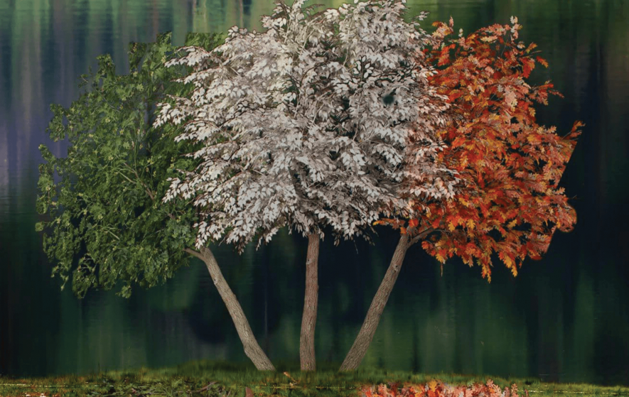 Customizable Treelusions® Trees - Fabricated Trunk & Interchangeable Foliage