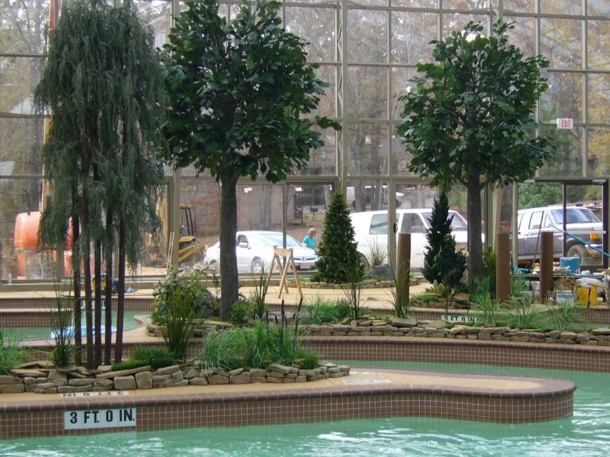 Fabricated White Oak Trees and Fabricated Weeping Cypress Trees