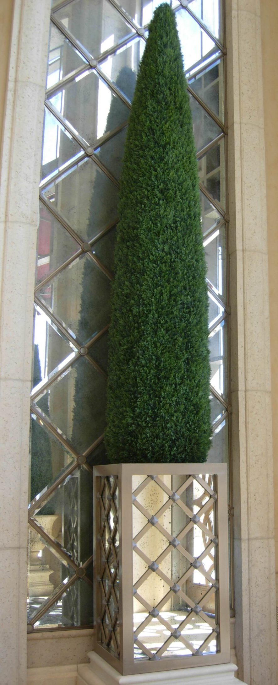 Fabricated Juniper Italian Cypress Style Topiary Tree