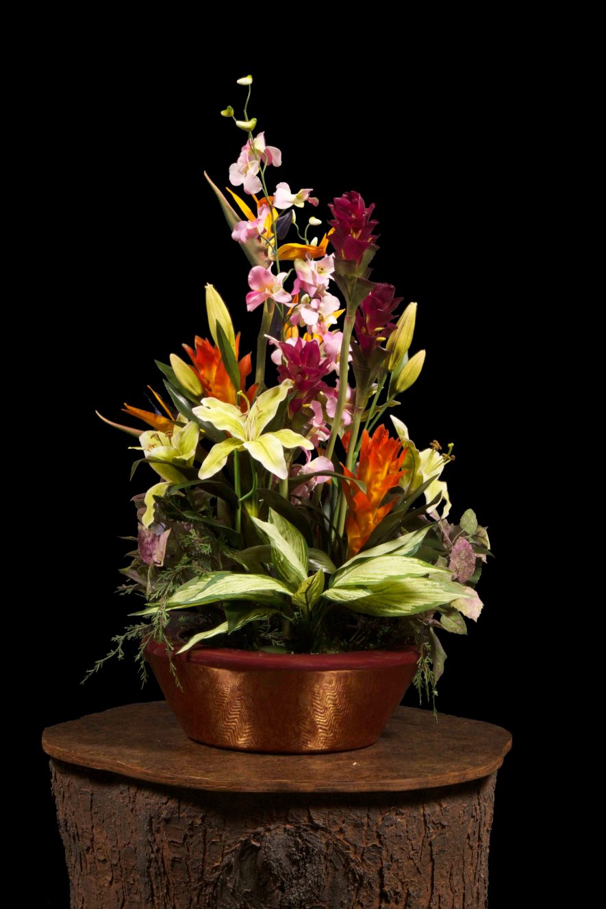 Replica floral arrangement orchid tropical mix product scaled