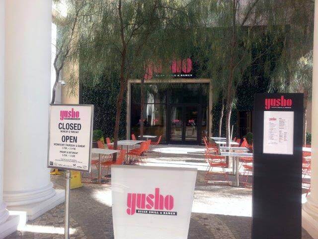 Outdoor plant wall for yusho at monte carlo