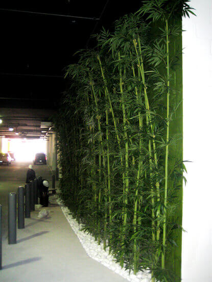 Artificial Bamboo in valet area at Westgate Planet Hollywood