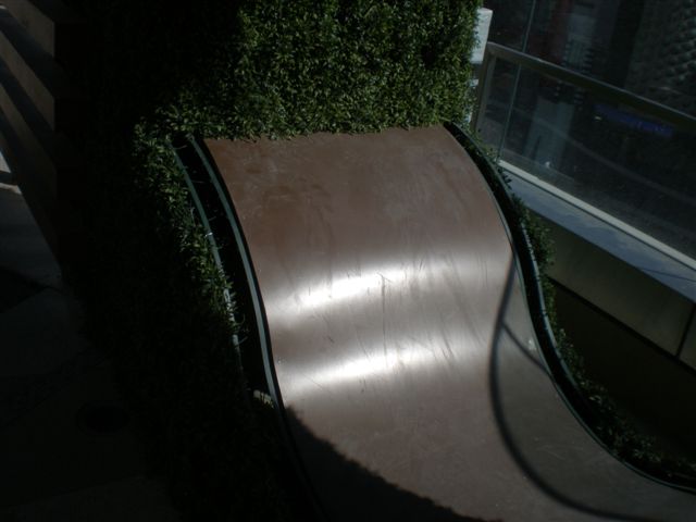 Close Up of Green Wall Seating