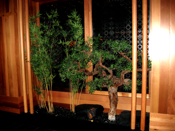 Artificial Bonsai Tree and Bamboo