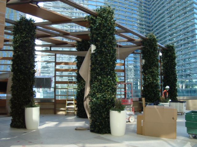 Exterior Green Wall Column Wraps