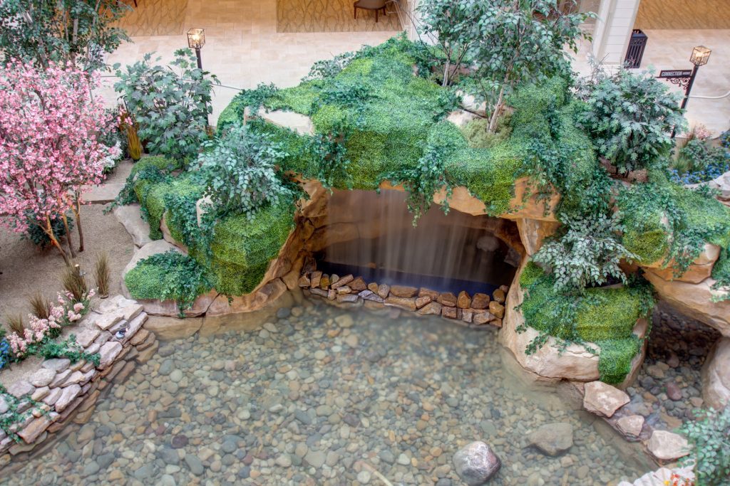 Indoor Atrium Fountain Landscaping