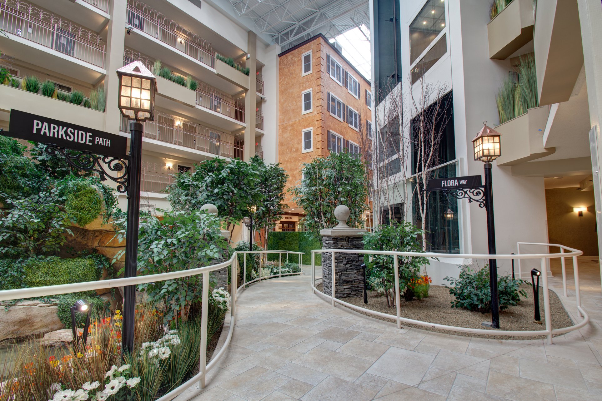Atrium and Landscaping at Living Community
