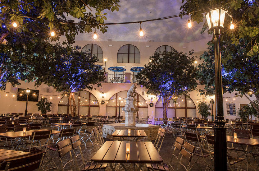 Artificial Chestnut Trees at Hofbrauhaus German/Bavarian beer hall and restaurant in Las Vegas