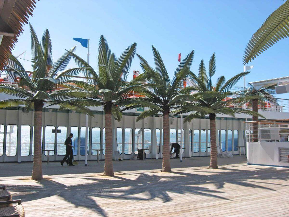 Artificial Foliage Palm Trees for Cruise Line Ships