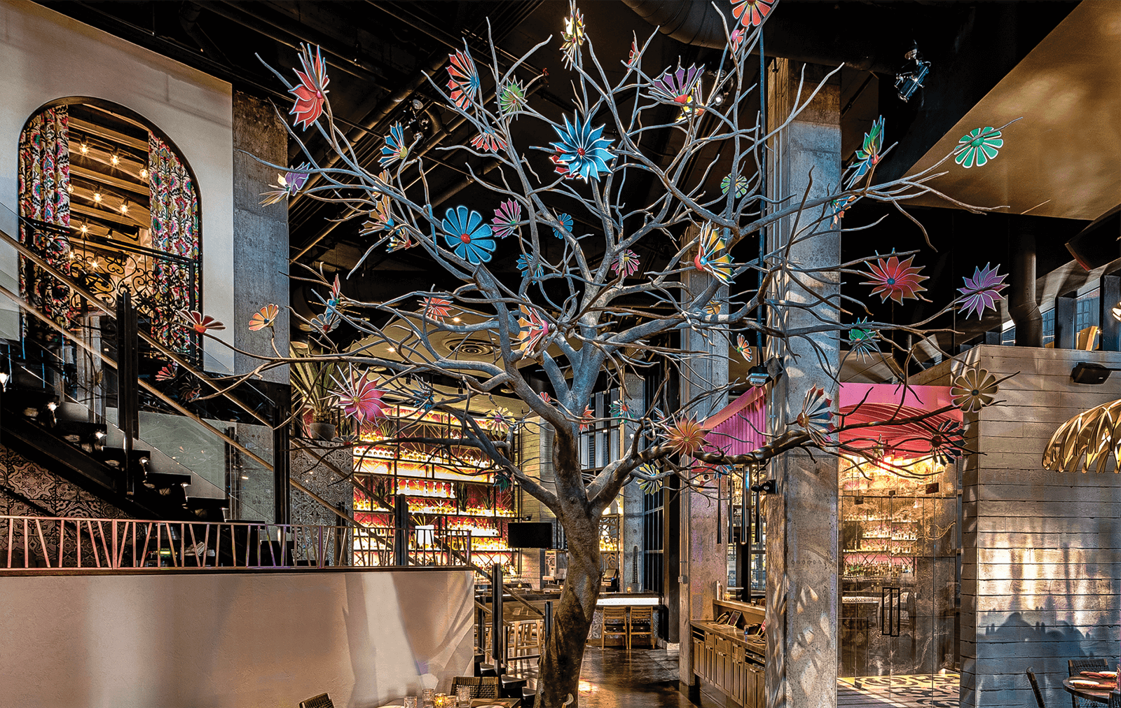 Custom Fantasy Art Tree for Mexican Restaurant