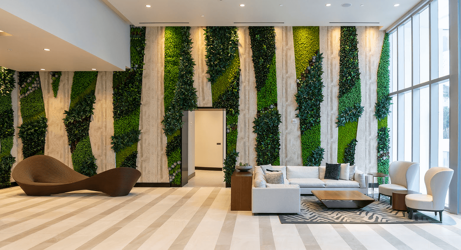 Artificial Green Wall Feature