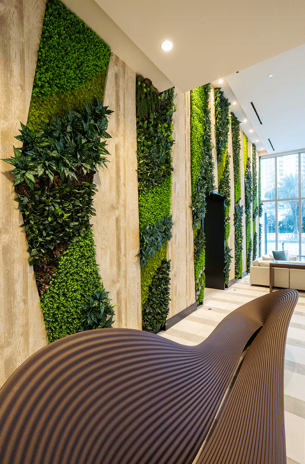 Close Up of Artificial Green Wall