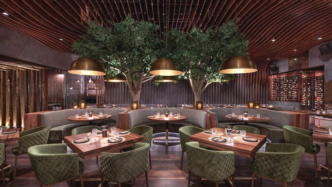Interior Fabricated Ficus Trees for Toca Madera Restaurant